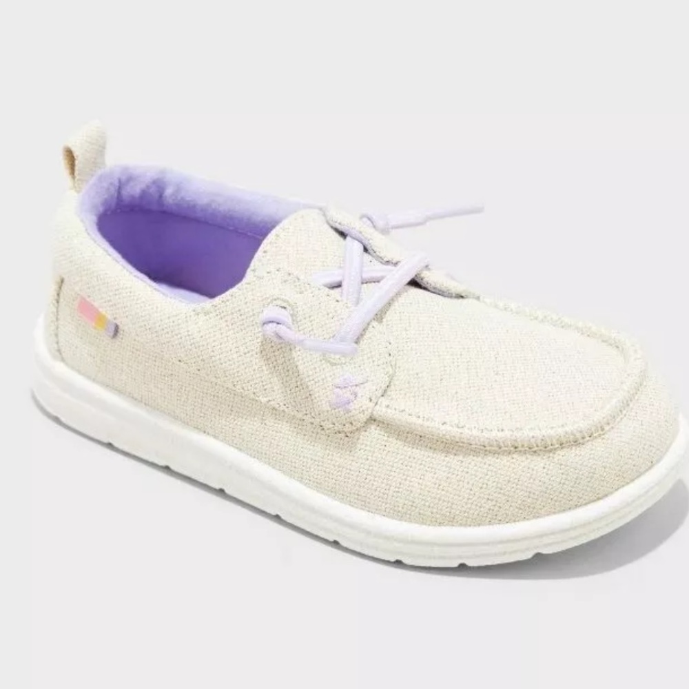 Toddler Girls' Bobby Pull-On Sneakers - Beige- Cat & Jack